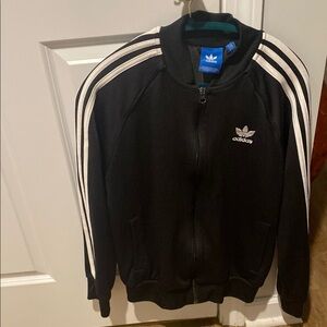 Adidas Black Jacket with White Accents